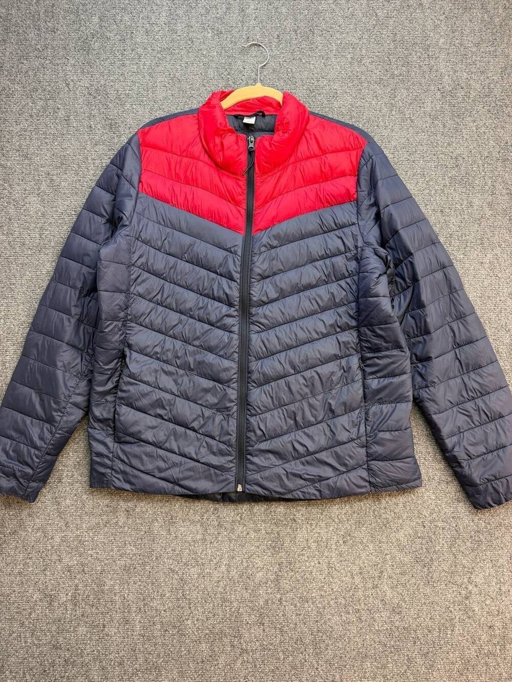 Old Navy Active Unisex XL Navy Red Colorblock Lightweight Puffer Jacket